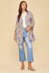 Retro Bloom Open Cardigan