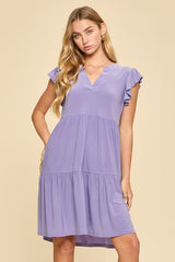 Soft Breeze Tiered Dress - Lavender Final Sale