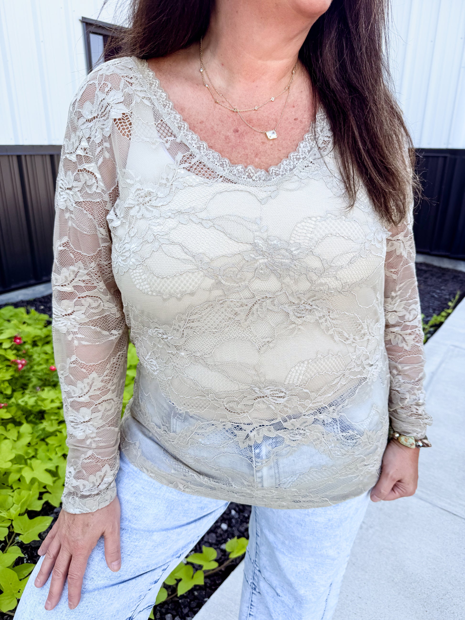 Lace Vintage Layer Shirt