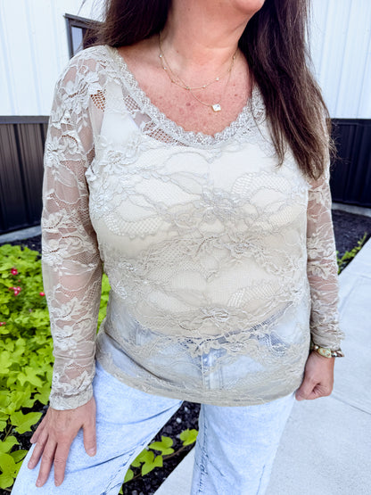 Lace Vintage Layer Shirt