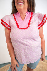 Laced Petal Texture Top