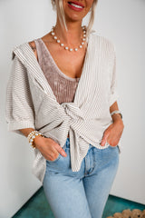 Lazy Afternoon Boxy Top - Taupe