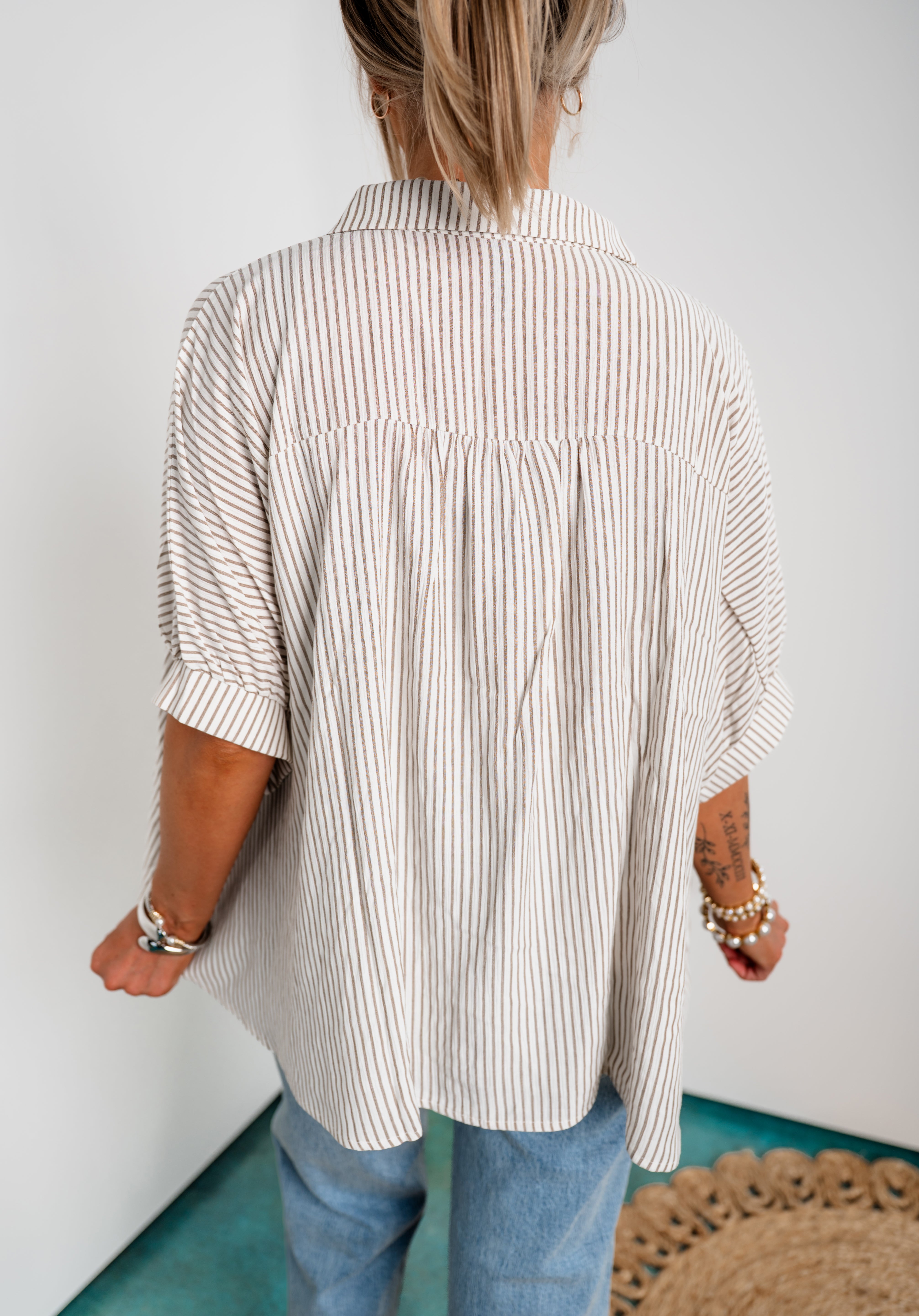 Lazy Afternoon Boxy Top - Taupe