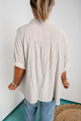 Lazy Afternoon Boxy Top - Taupe