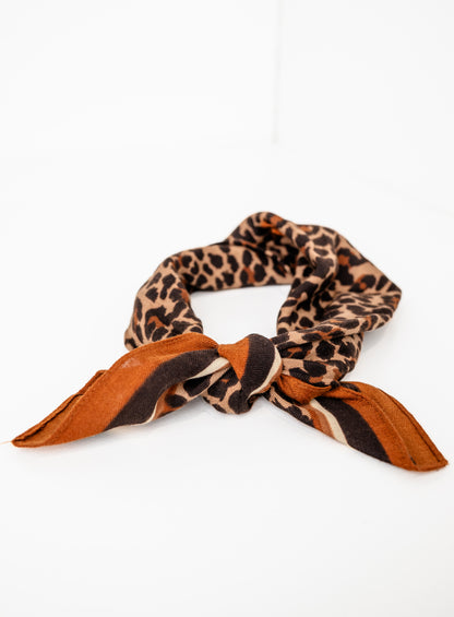 Leopard Neck Tie Scarf