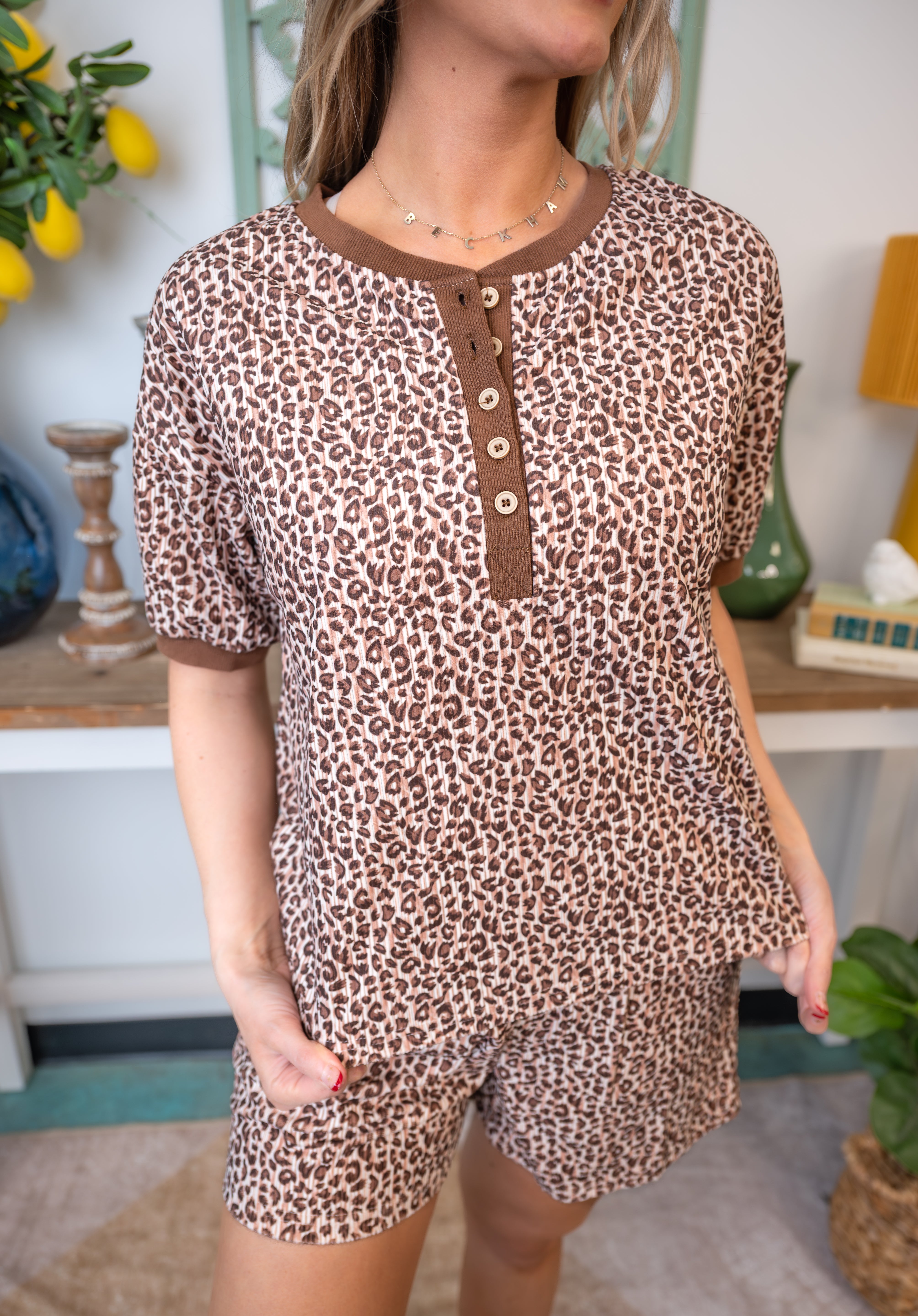 Leopard Ribbed Set