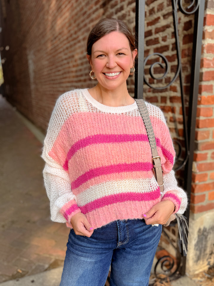 Lightweight Fabric Mix Sweater