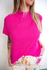 Lightweight Ribbed Knit Mock Top