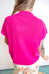 Lightweight Ribbed Knit Mock Top