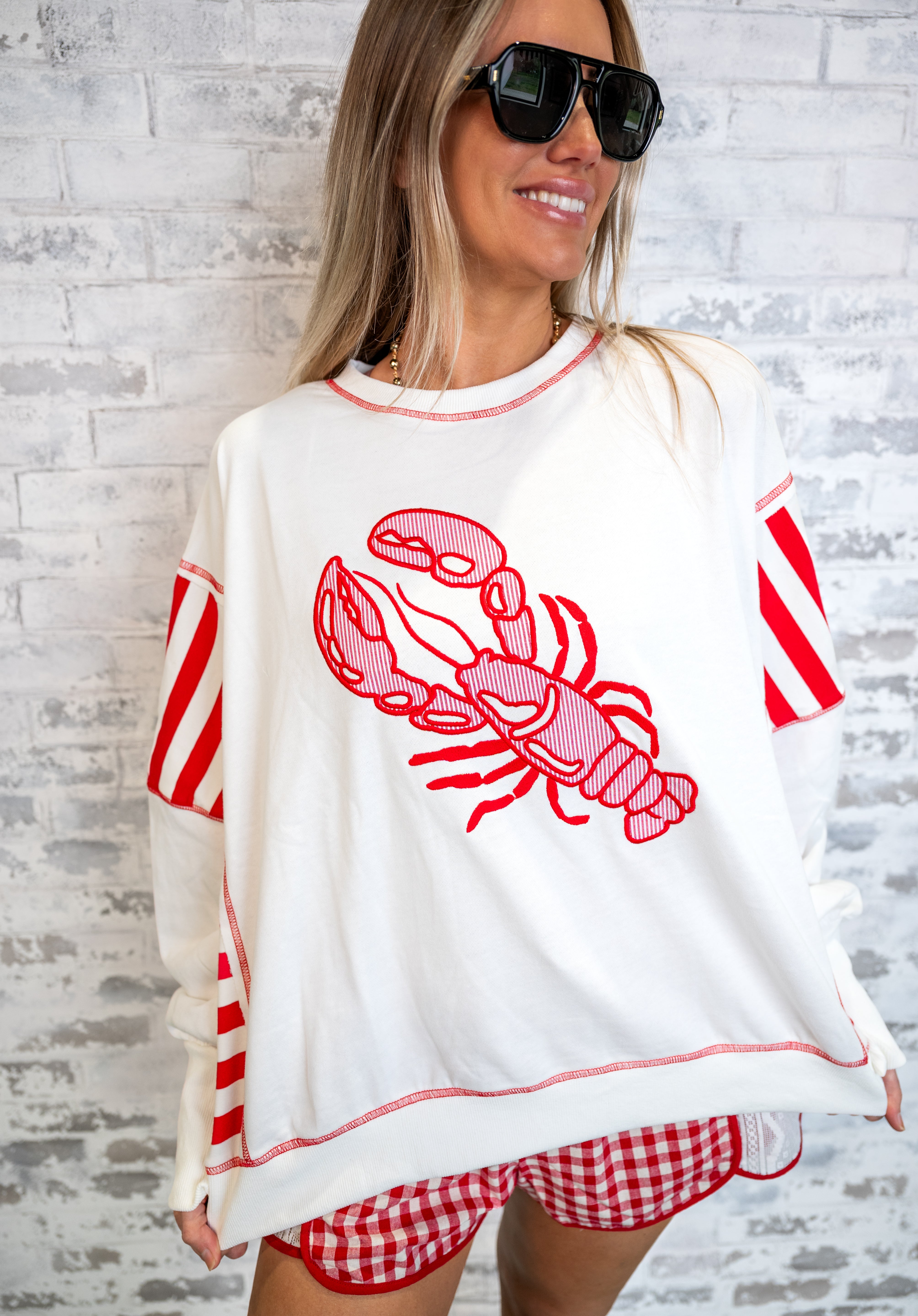 Lobster Patch Dolman Top