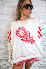 Lobster Patch Dolman Top