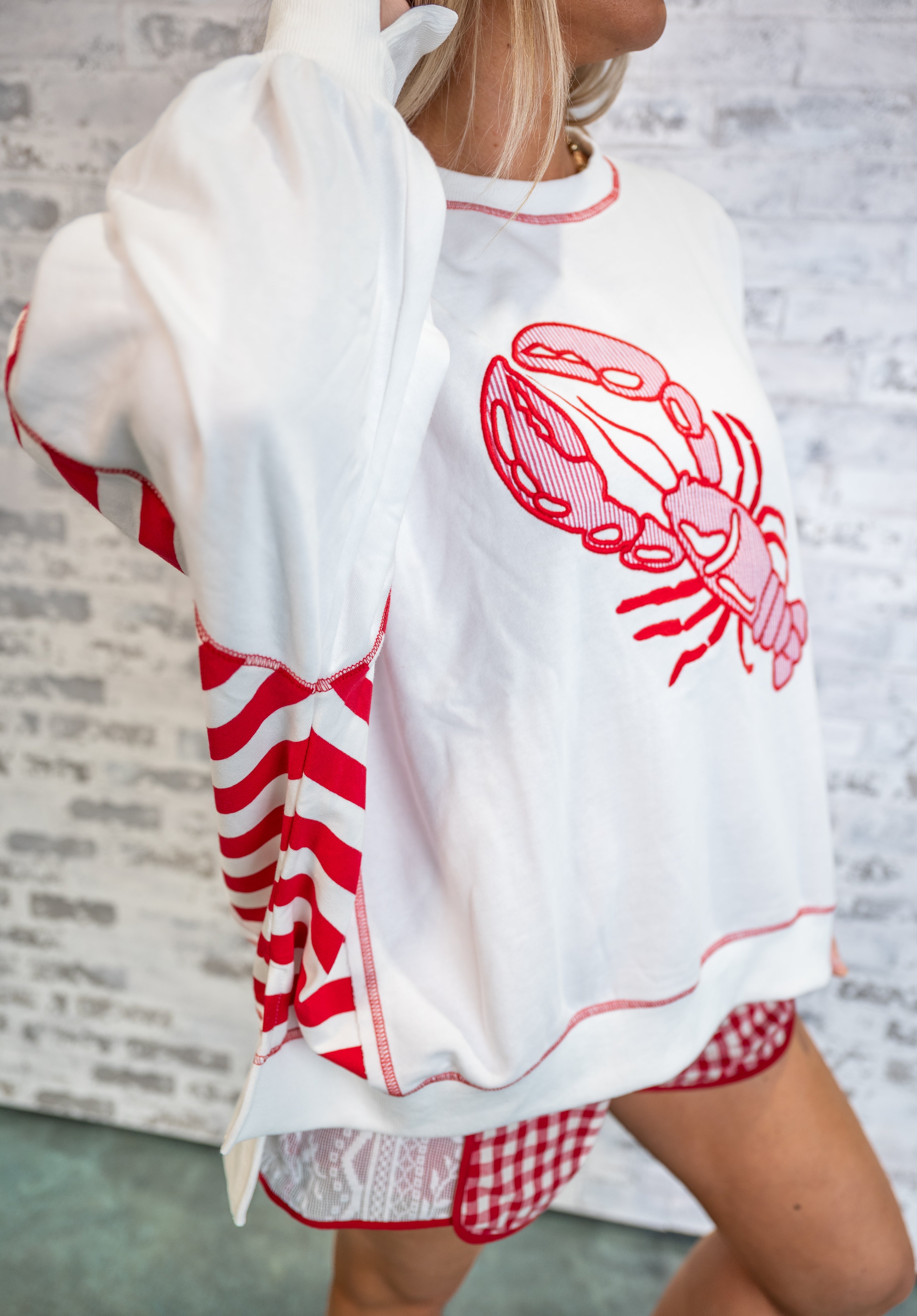 Lobster Patch Dolman Top