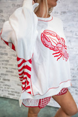 Lobster Patch Dolman Top