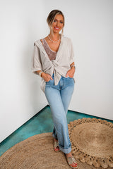 Lois High Rise Cuffed Denim Jeans
