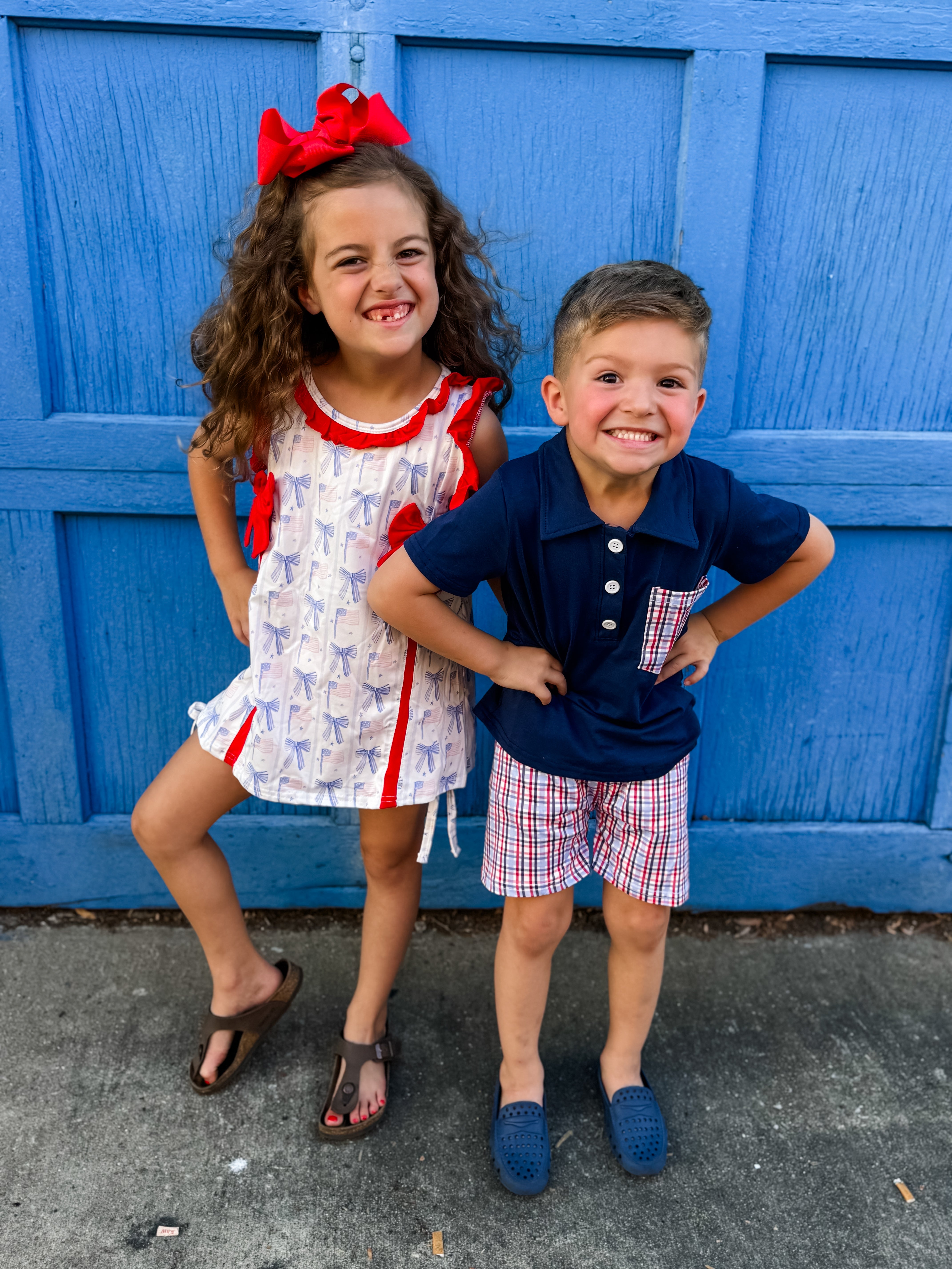 Mini Patriot Plaid Set | FINAL SALE