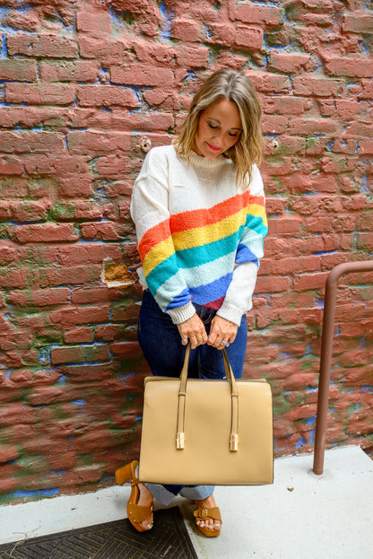 Multi Stripe Color Block Sweater