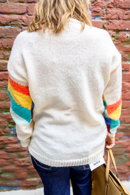 Multi Stripe Color Block Sweater