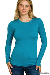 CloudEase Long Sleeve Top - Ocean Teal FINAL SALE