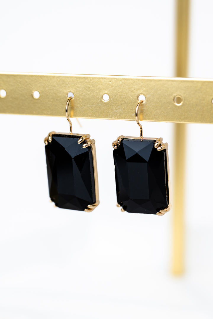 Octagon Stone Earrings