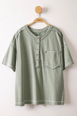 Washed Volume Top - Olive