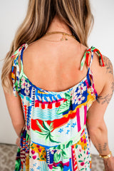 Palm Glow Tiered Dress