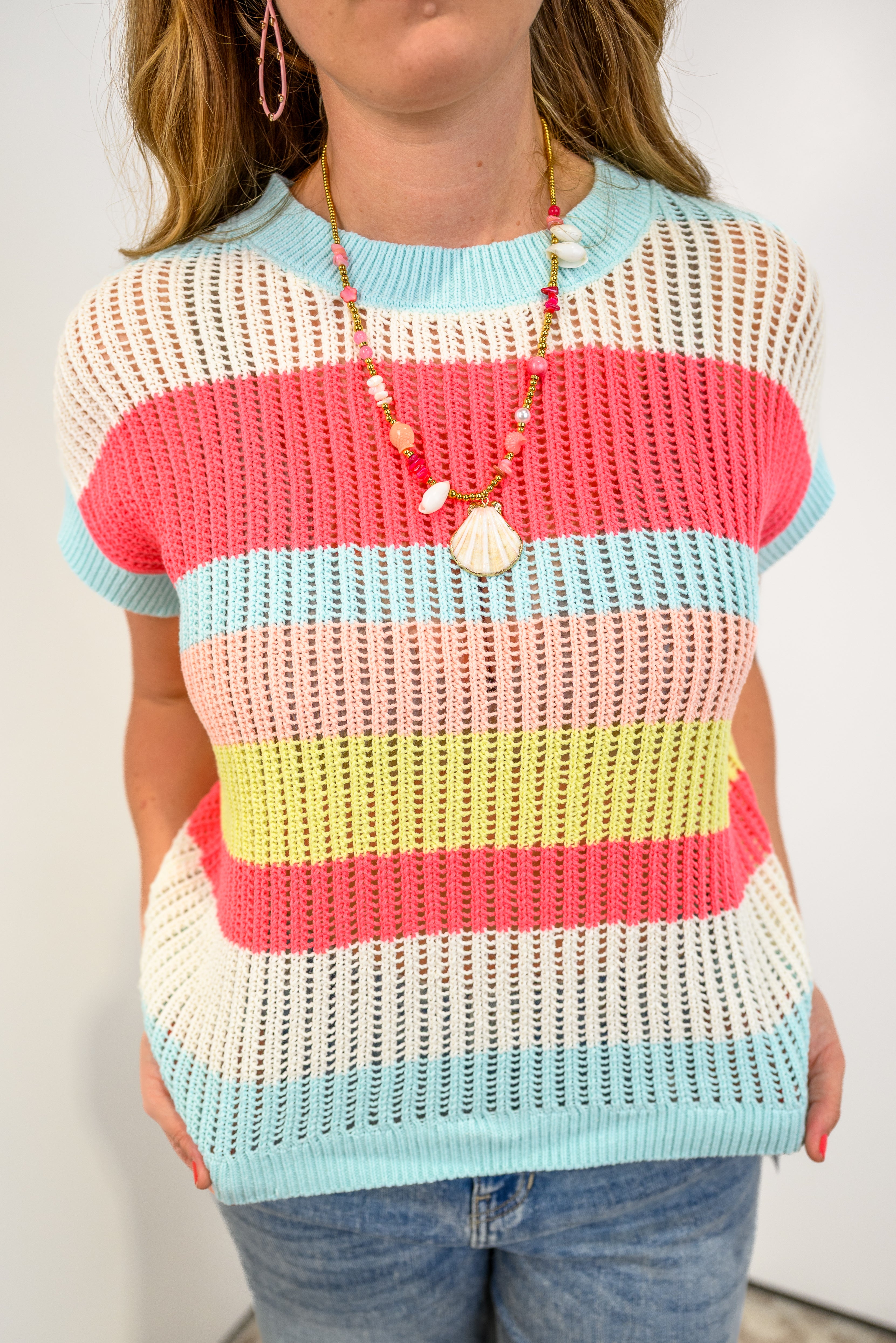Patch & Peek Knit Sweater