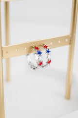Patriotic Glow Earrings - Silver