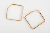 Pearl Edge Square Hoops