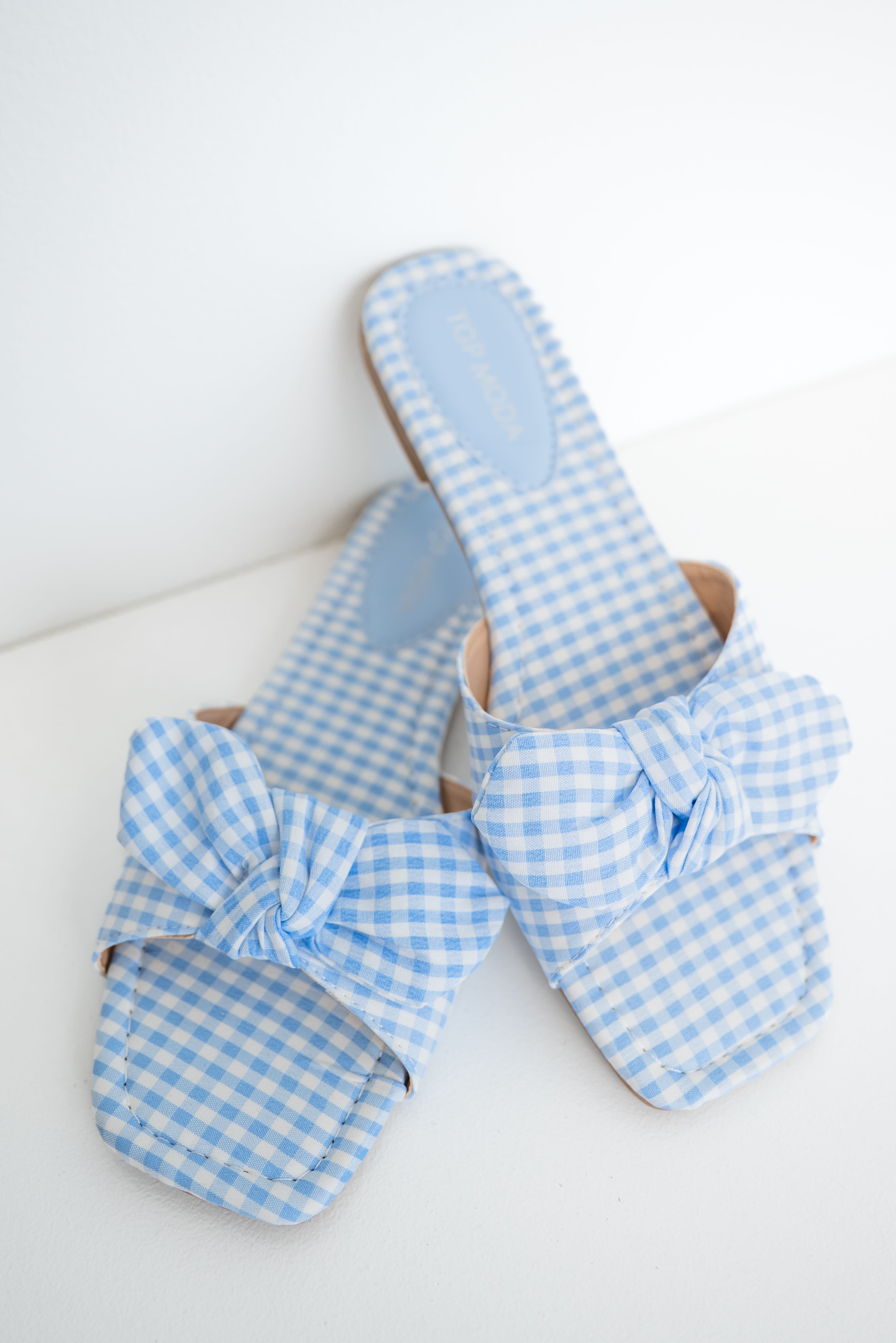 Penny-2 Gingham Sandals - Blue *Final Sale*