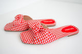 Penny-2 Gingham Sandals - Red