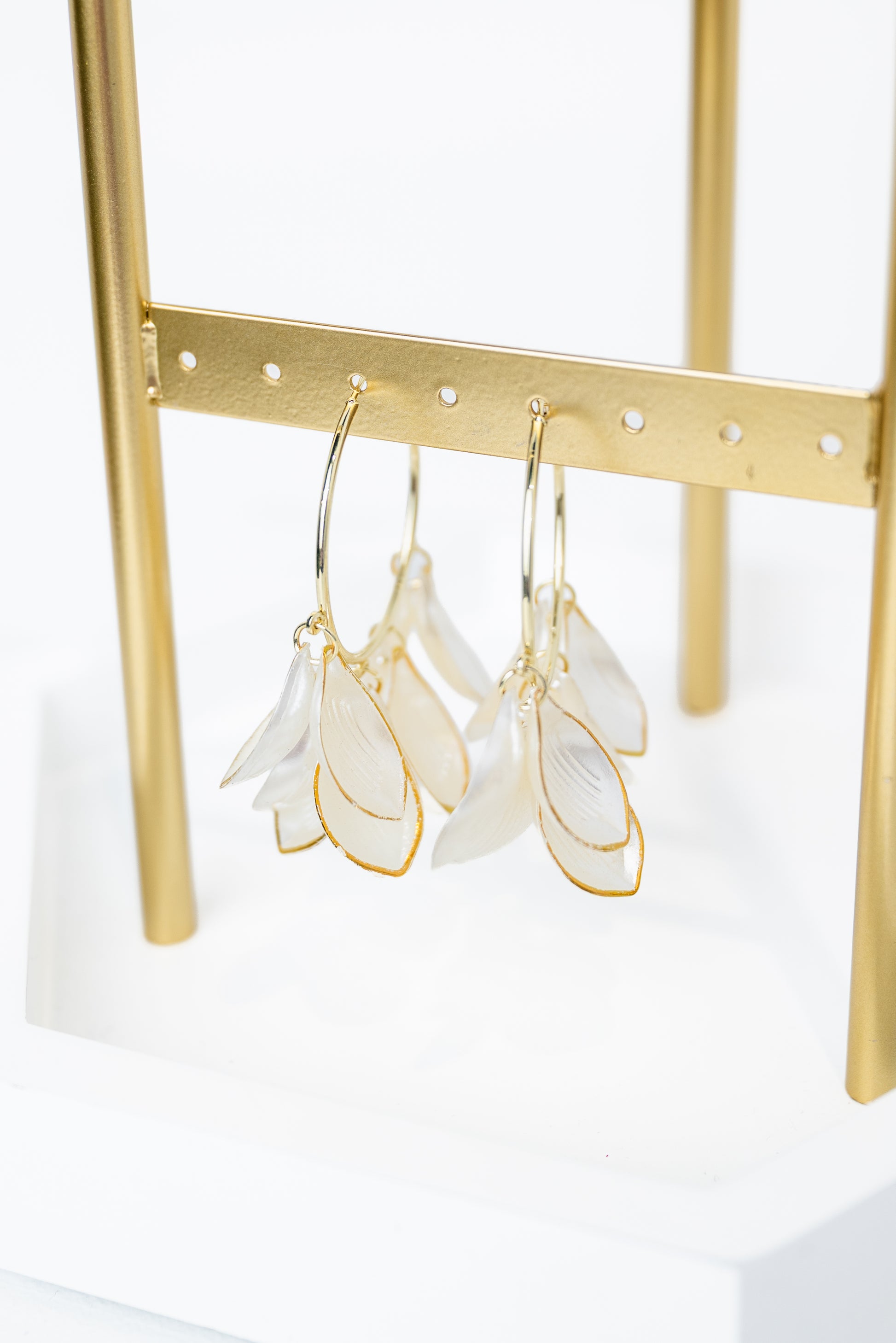 Petal Charm Hoops