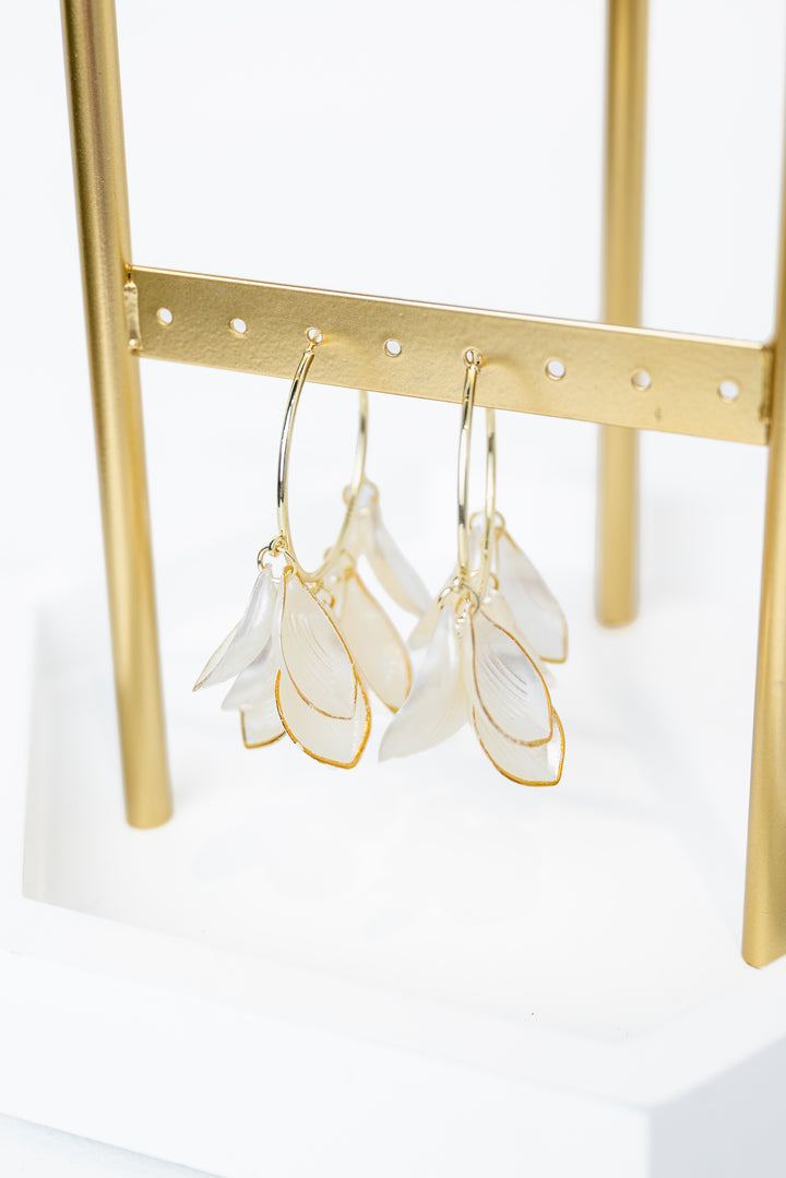 Petal Charm Hoops