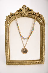 Petal & Coin Layered Necklace