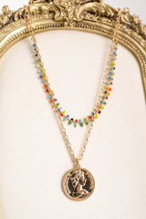 Petal & Coin Layered Necklace