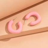Chic Geometry Earrings - Pink