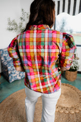 Plaid & Puff Sweetheart Top *Final Sale*