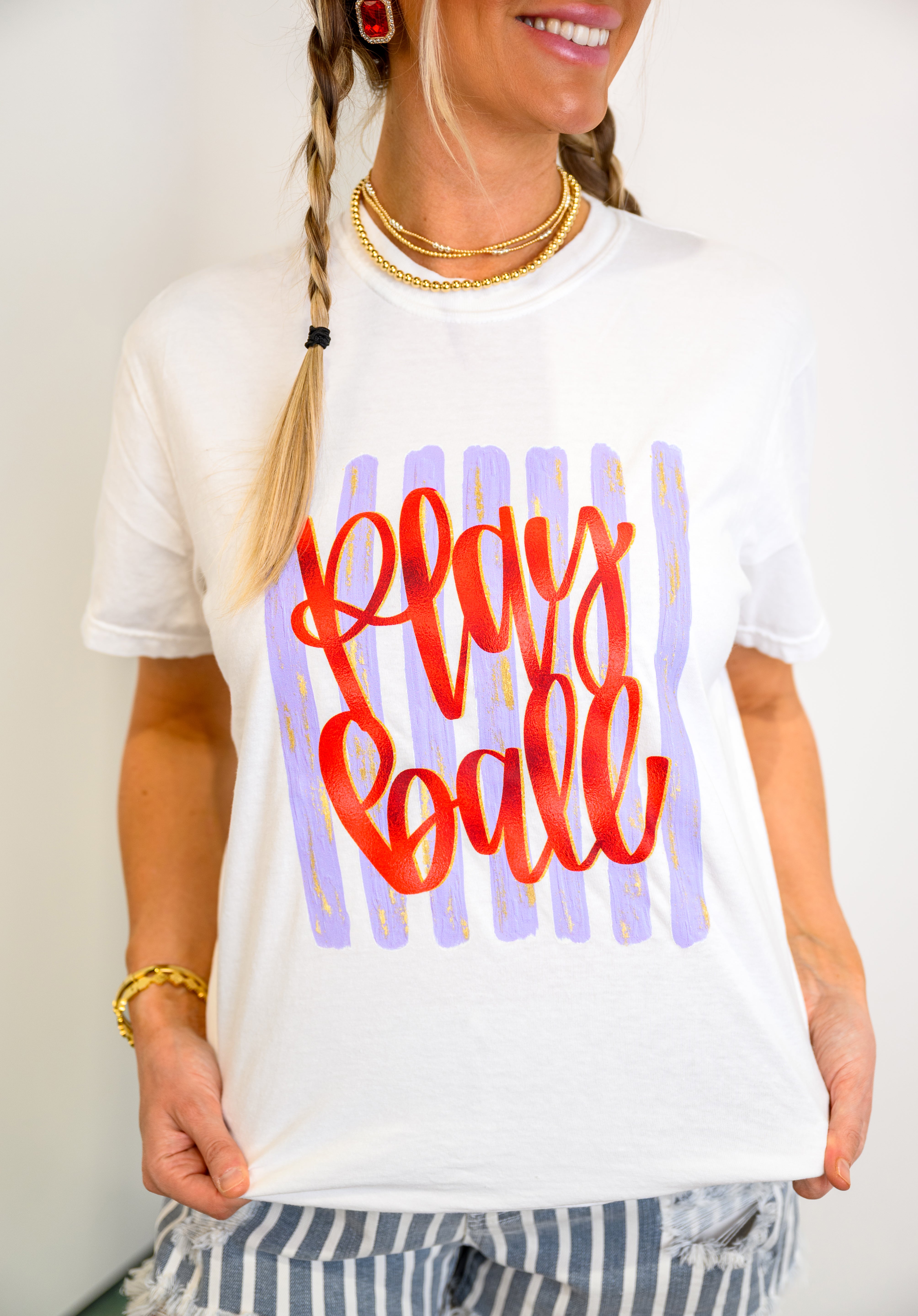 Play Ball Graphic Top