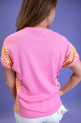 Playful Contrast Stripe Tee