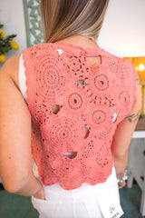Pretty in Coral Knit Top