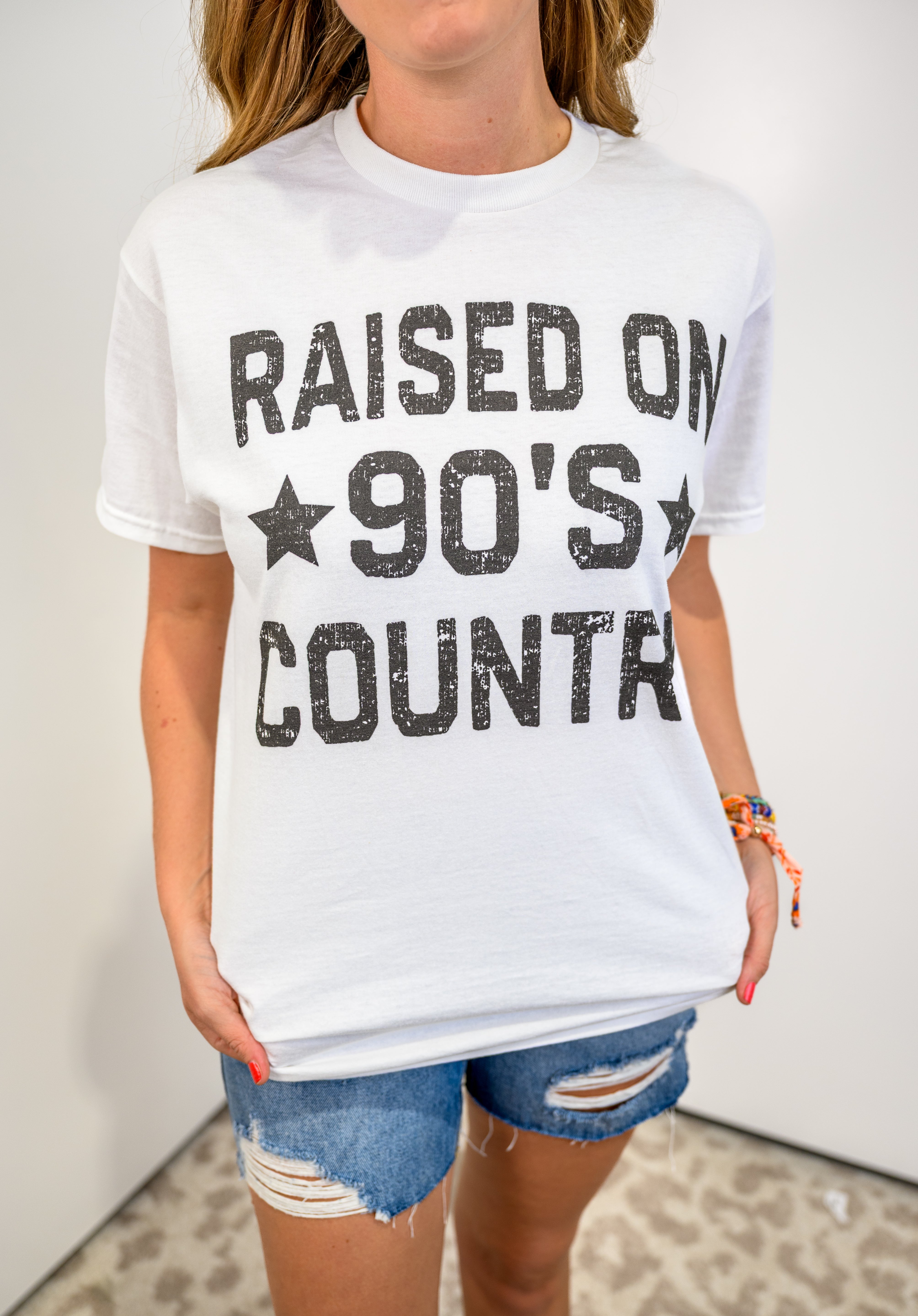 Raised On 90's Country Oversized Graphic Top