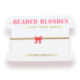 Beaded Blondes Red Bow Holiday Bracelet