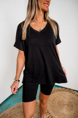 Relaxed Flow Biker Set - Black *Final Sale*