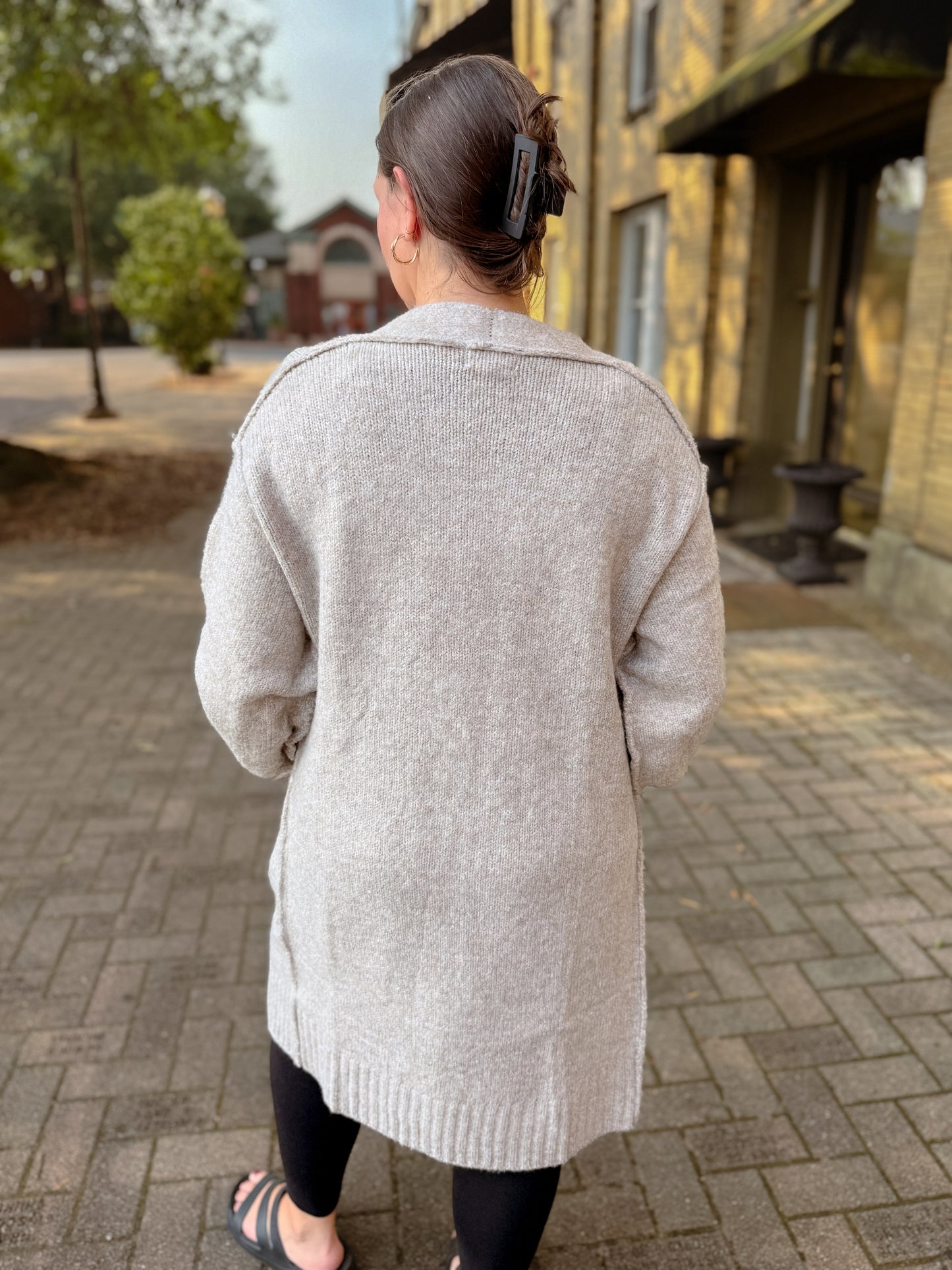Relaxed Open Cardigan, Big Pocket Style