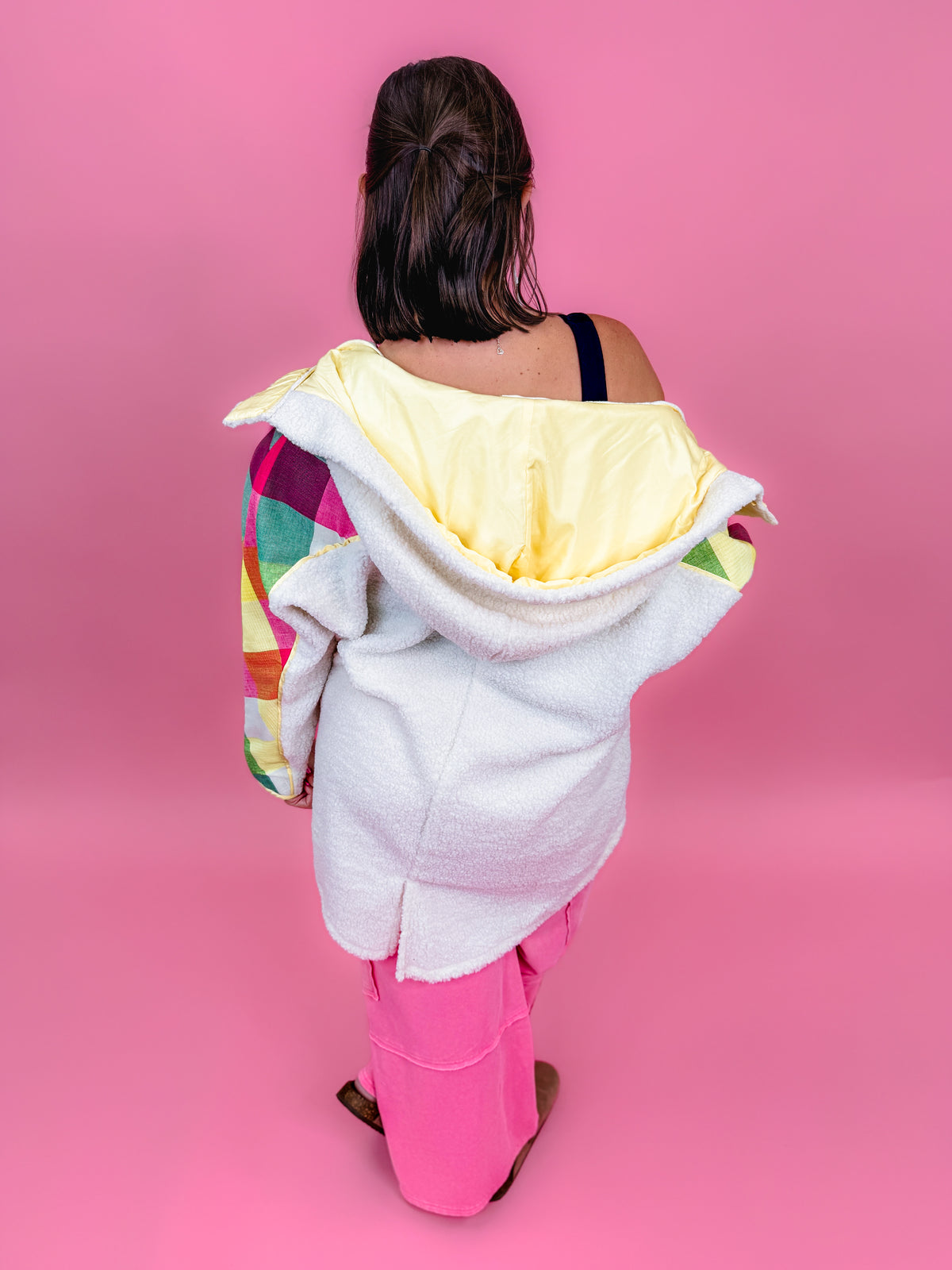 Retro Brights Fleece Hoodie Jacket