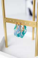 Retro Swirl Acrylic Statement Hoops