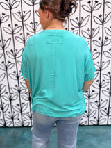 Ribbed Oversized Everyday Tee - Mint DOORBUSTER