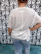 Ribbed Oversized Everyday Tee - White DOORBUSTER