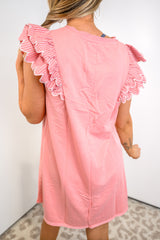 Ridge Knit Dress - Light Mauve