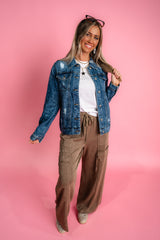 Ripped & Ready Denim Jacket - Medium