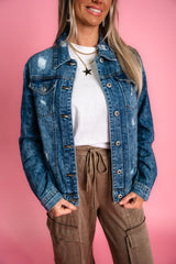 Ripped & Ready Denim Jacket - Medium